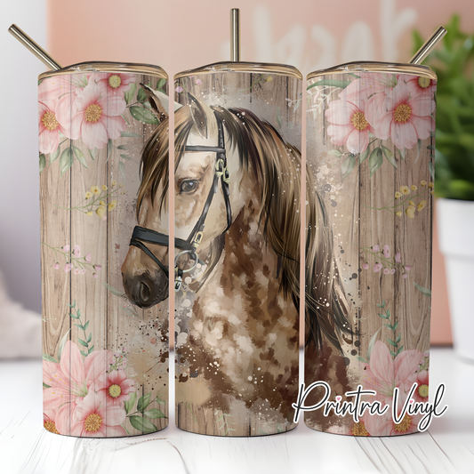Floral Horse Tumbler Wrap (TW142)