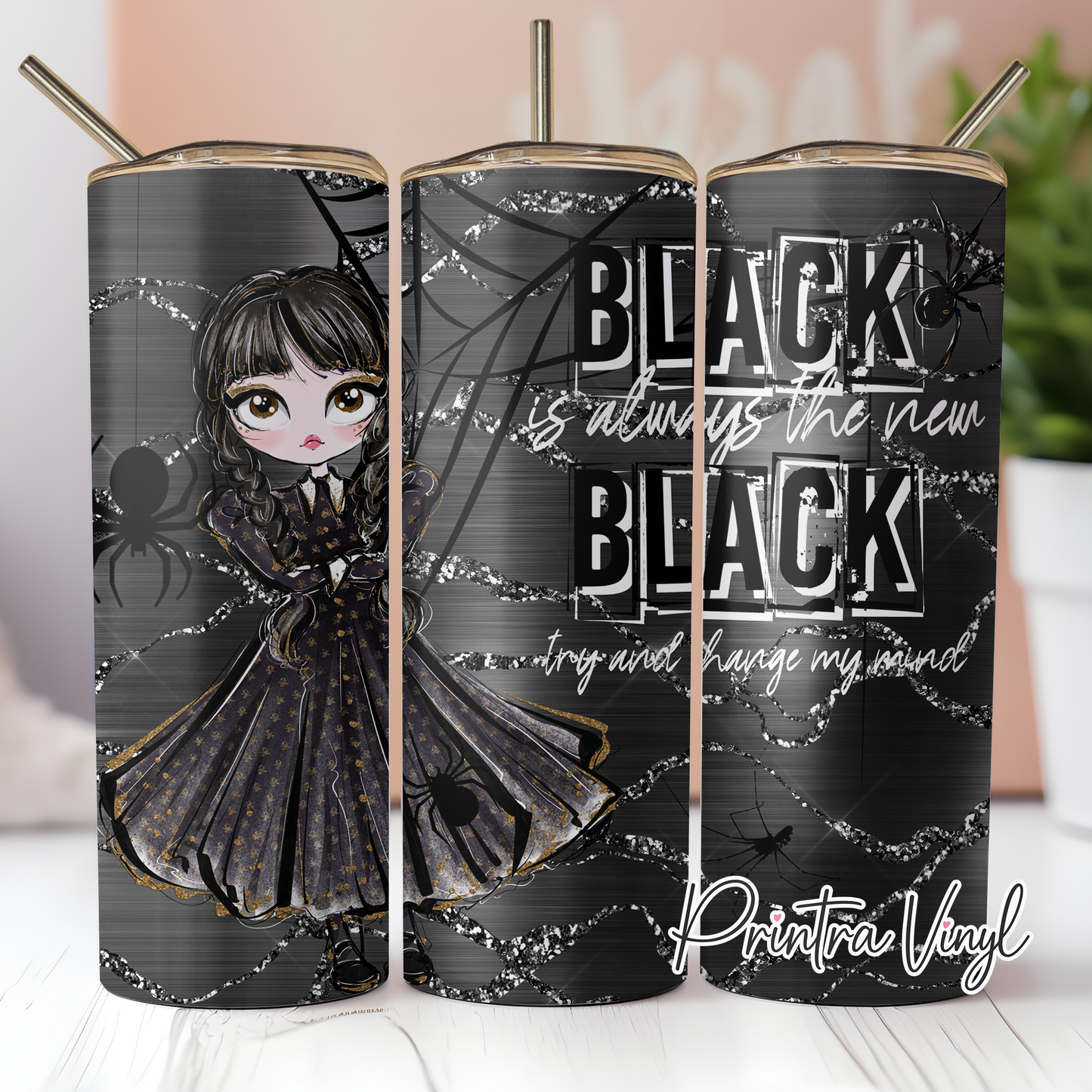 Dark Goth Girl Tumbler Wrap (TW124)