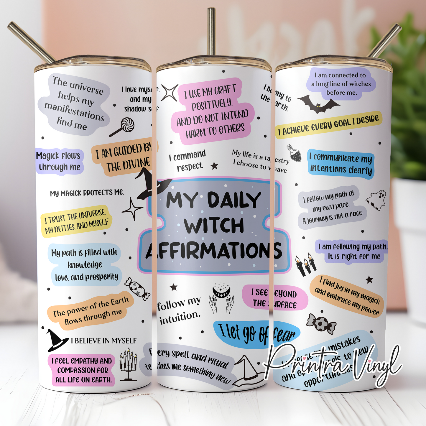Witch Affirmations Tumbler Wrap (TW270)
