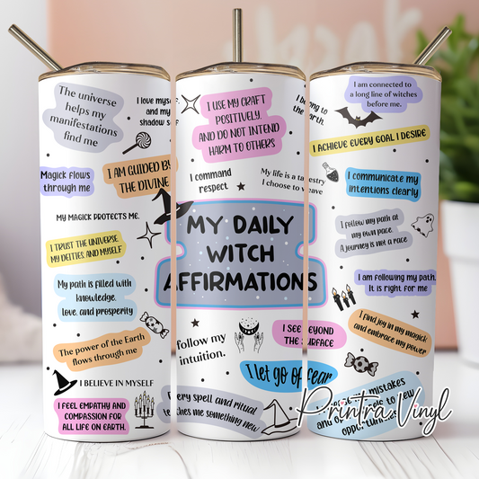 Witch Affirmations Tumbler Wrap (TW270)