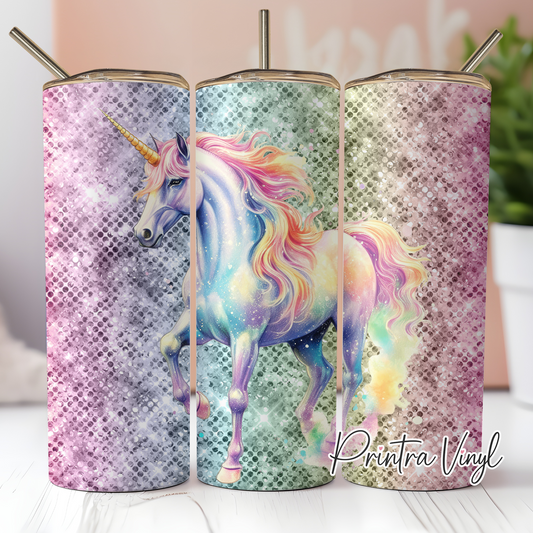 Sparkly Unicorn Tumbler Wrap (TW233)