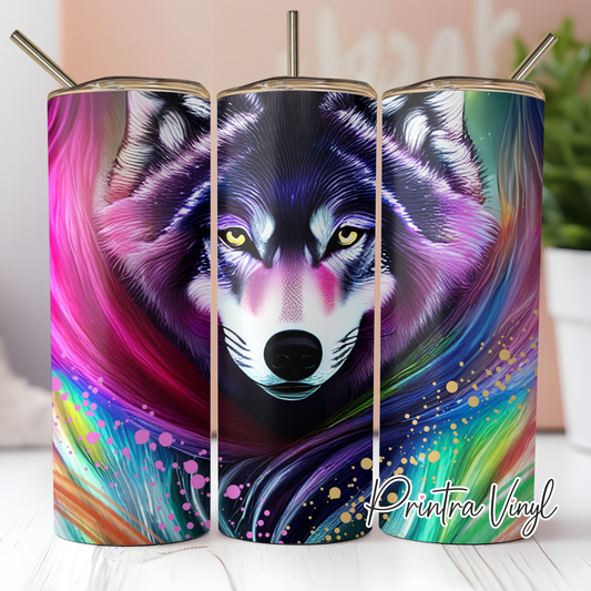 Coloured Wolf Tumbler Wrap (TW148)
