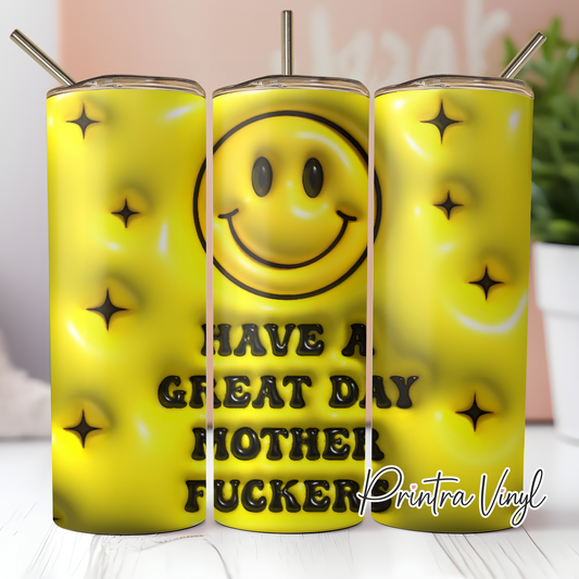 3D Inflated Smiley MOFO Tumbler Wrap (TW229)