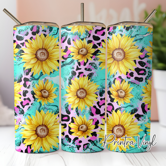 Leopard & Flowers Tumbler Wrap (TW155)