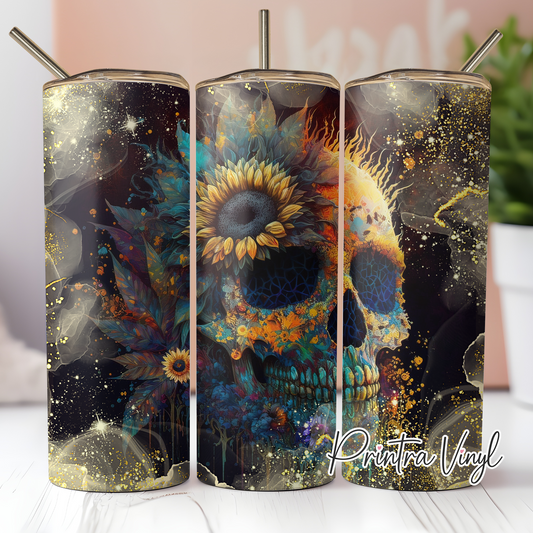 Golden Skull Ink Tumbler Wrap (TW84)