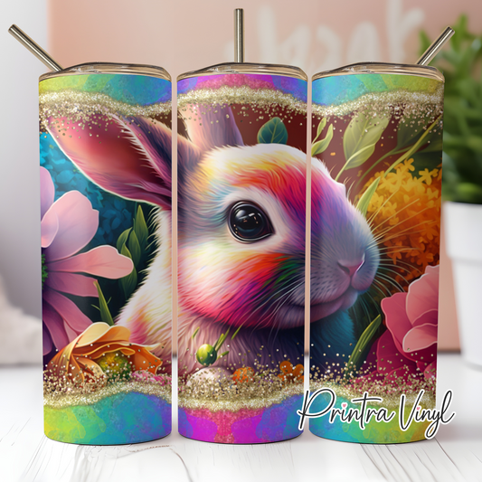 Neon Paint Bunny Tumbler Wrap (TW185)