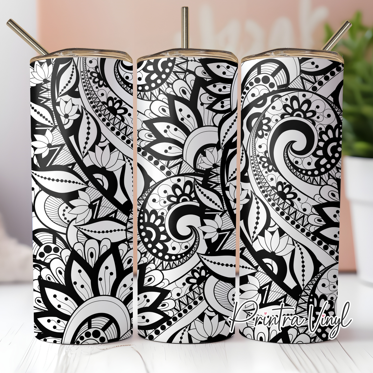 Floral Lace Tumbler Wrap (TW28)