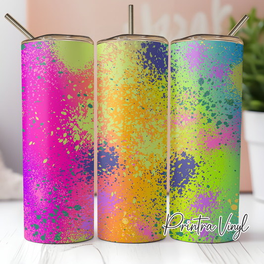 Neon Spray Paint Tumbler Wrap (TW159)