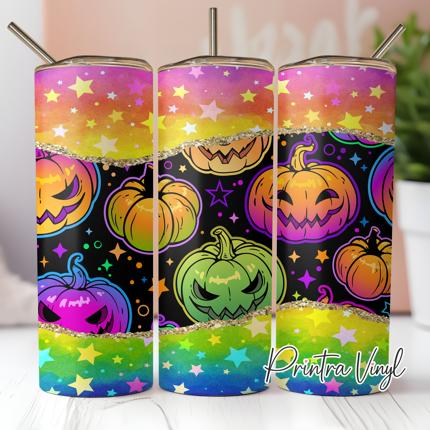 Bright Pumpkins Tumbler Wrap (TW47)
