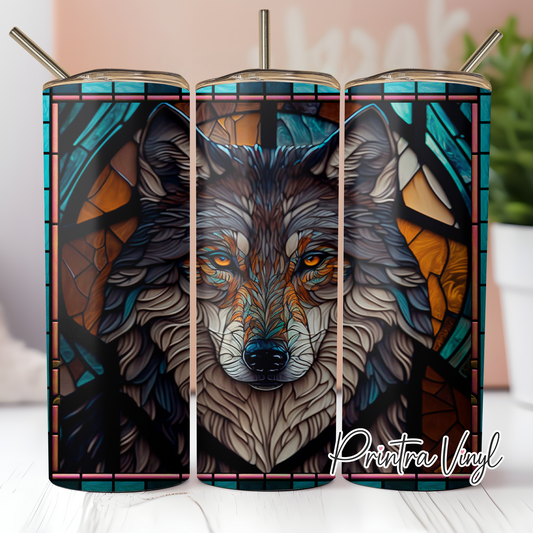 Glass Wolf Tumbler Wrap (TW153)