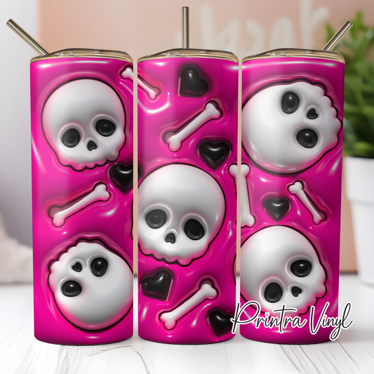 3D Inflated Skulls 01 Tumbler Wrap (TW221)