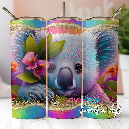 Neon Paint Koala Tumbler Wrap (TW191)