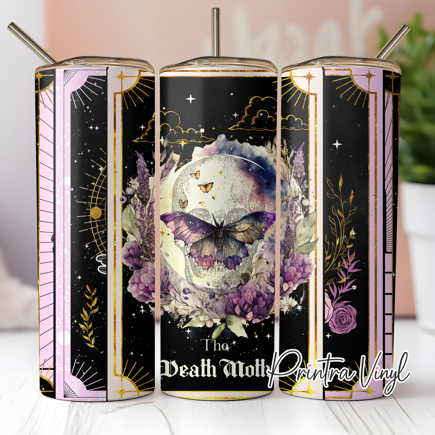 Death Moth Tarot Tumbler Wrap (TW129)