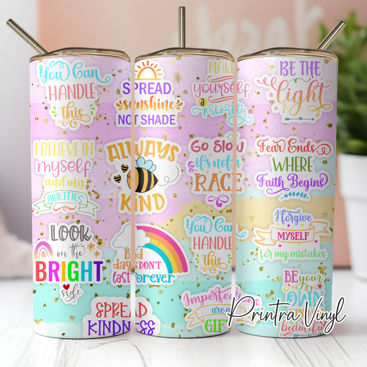 Daily Affirmations Tumbler Wrap (TW272)