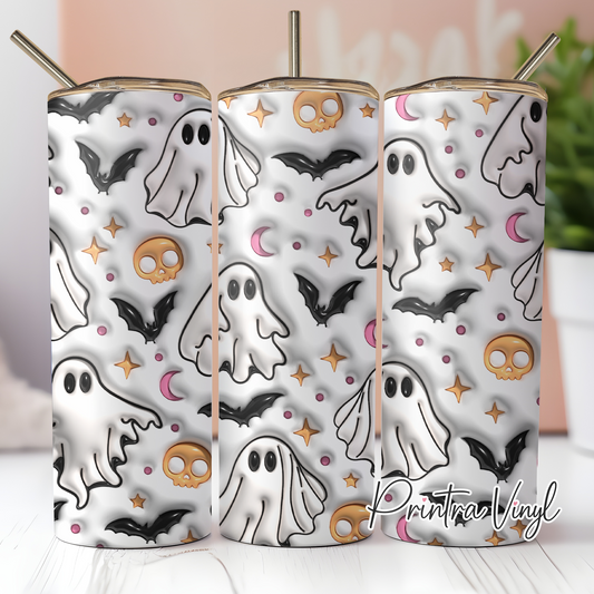 3D Inflated Ghosts Tumbler Wrap (TW228)
