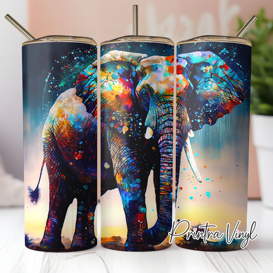 Painted Elephant Tumbler Wrap (TW172)