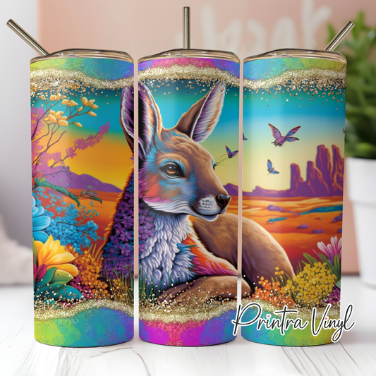 Neon Paint Kangaroo Tumbler Wrap (TW190)