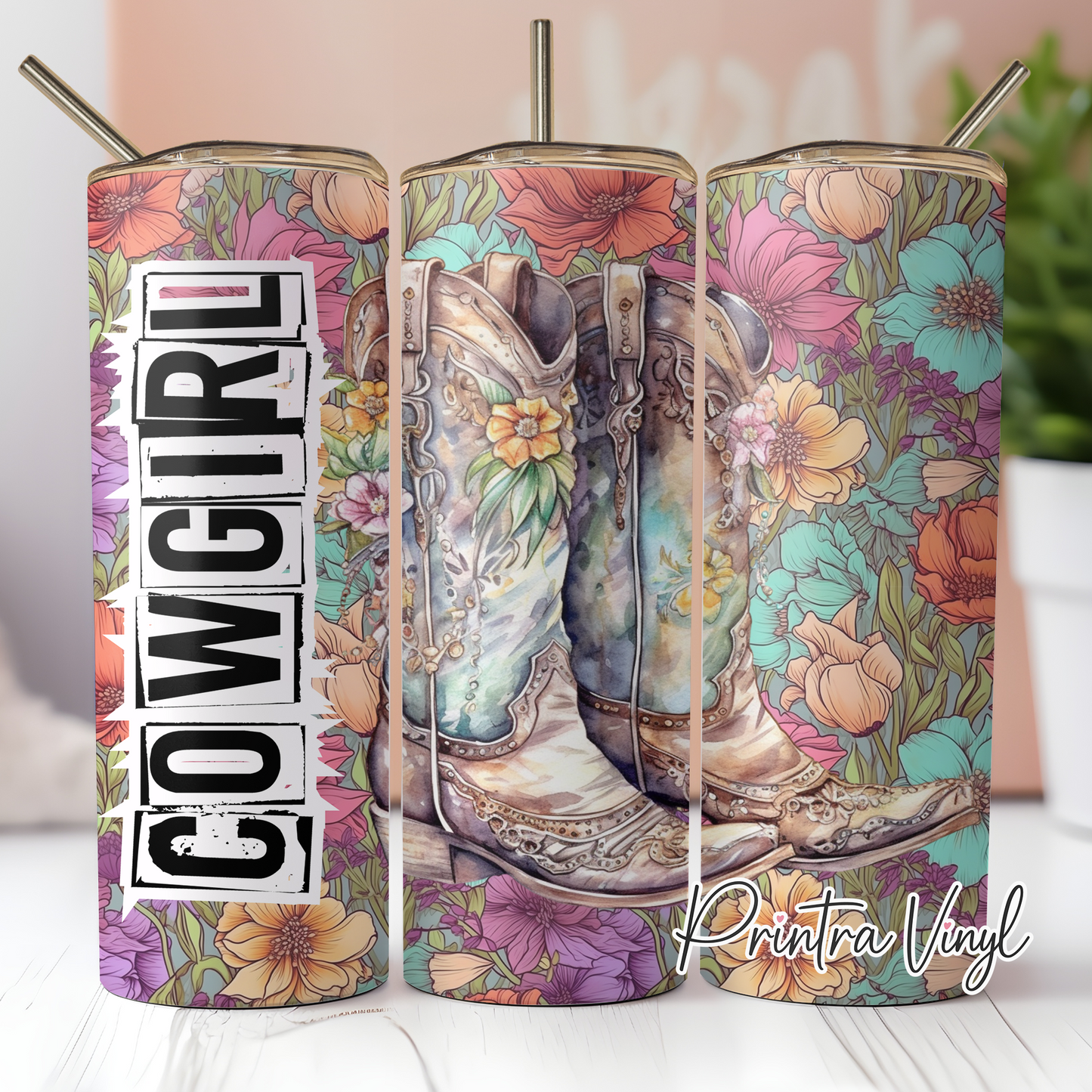 Cowgirl Boots Tumbler Wrap (TW243)